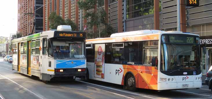 Yarra Trams Class A 275 & Transdev Melbourne Scania K230UB Volgren CR228L 420